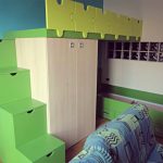 Складирање во скали на детски кревет / Storage stairs for kids bunk bed