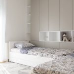 Бел детски мебел со аголен плакар / White kids furniture with corner wardrobe