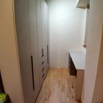 Висок тесен плакар со црни рачки / Tall narrow wardrobe with black handles