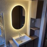 Овално ЛЕД огледало и мијалник / Oval LED Mirror and Basin - Алка Мебел Стил Скопје