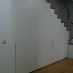 Вграден плакар под скали со коси врати / Built-in under-stairs wardrobe with sloped doors