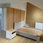 Дрвена ѕидна облога во спална / Wooden Wall Cladding in Bedroom - Алка Мебел Стил Скопје